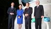 Franz Beckenbauer (President Organising Comm. ittee 2006 FIFA World Cup), Her Imperial Highness Princess Takamado (Patron of the Japan Football Association). Mr. Kawabuchi (Japan Football Association President) and German Ambassador Schmiegelow.
