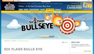 sixflags.com bulls eye game